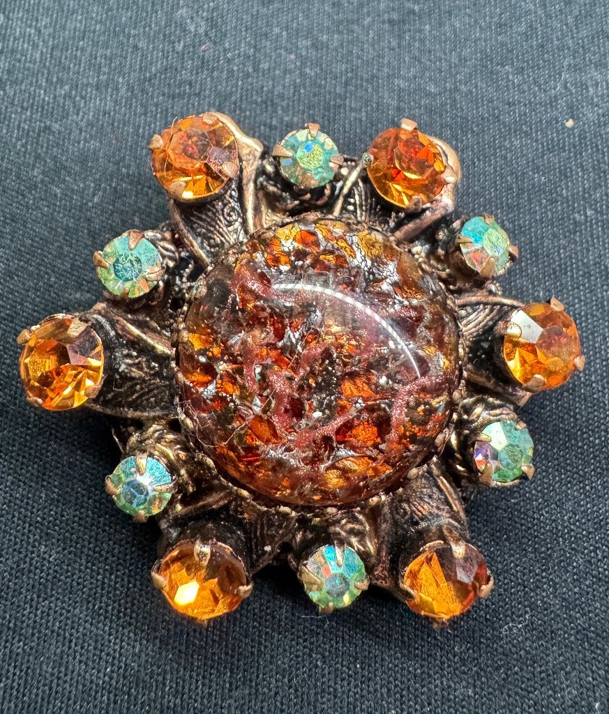 Broche Vintage Années 1970, Bijoux, Sacs & Beauté, Bijoux anciens, Enlèvement ou Envoi, Autres matériaux, Broche
