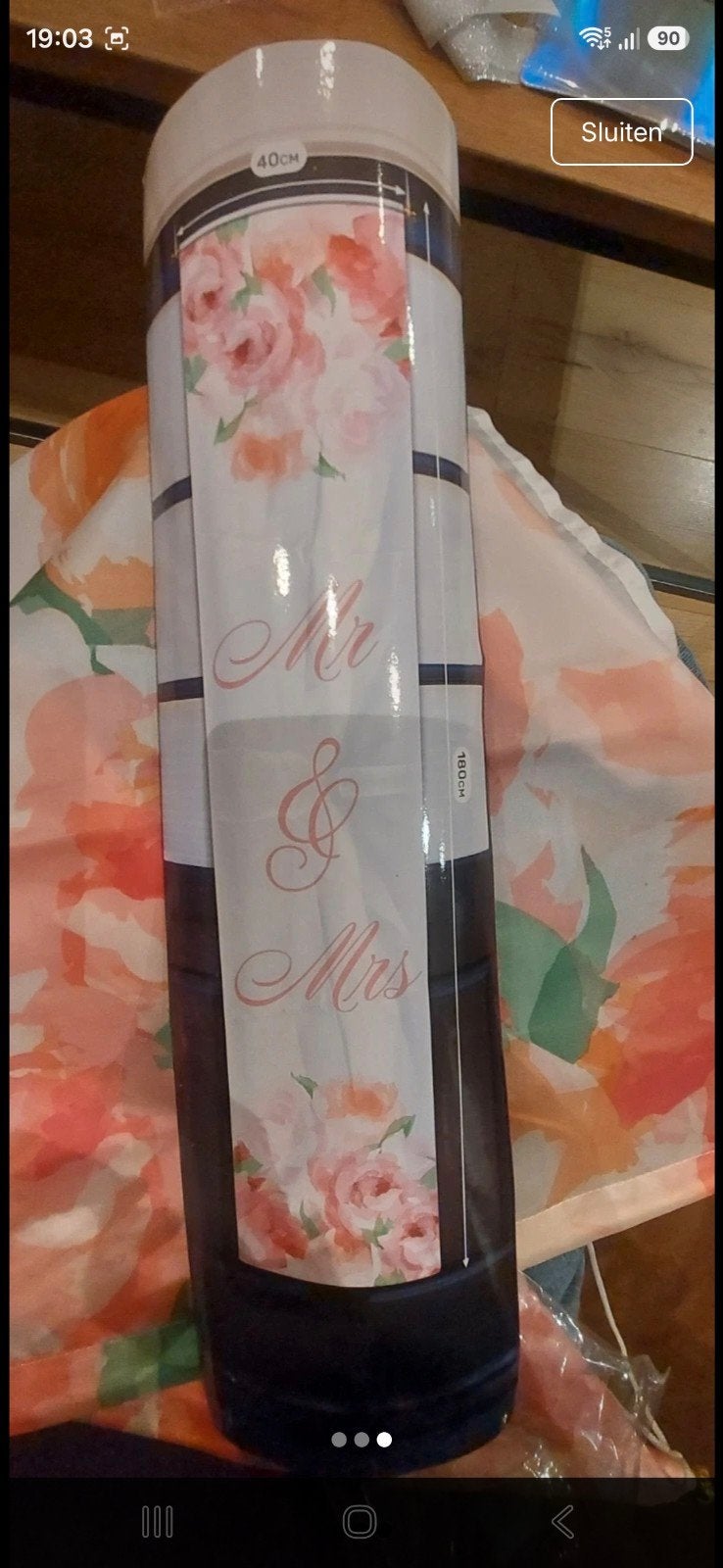 banner Mr & Mrs trouw, Ophalen of Verzenden, Zo goed als nieuw, Versiering