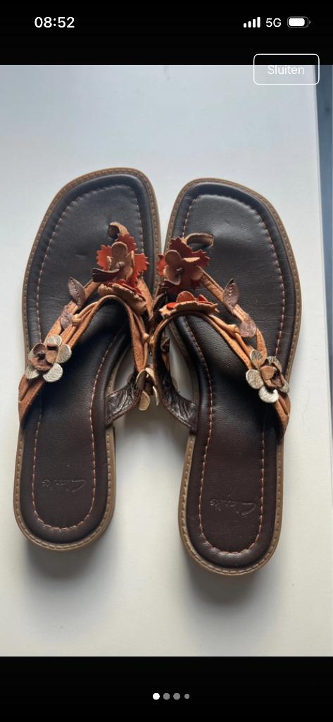 Lederen slippers clarks 41, Slippers, Bruin, Ophalen of Verzenden, Zo goed als nieuw