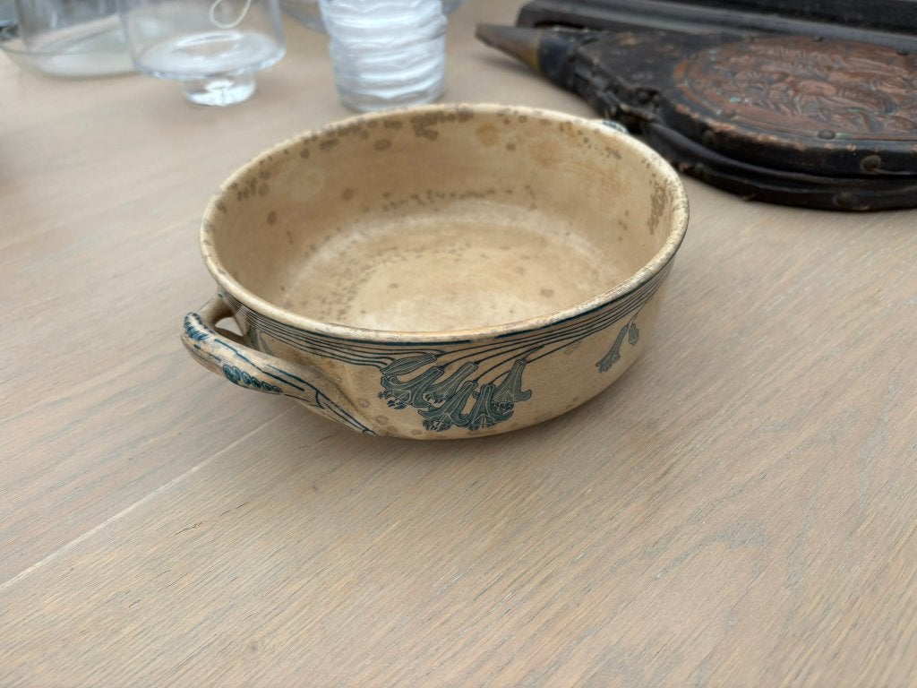 Oude vlaaien kom art-nouveau 20cm, Antiek en Kunst, Ophalen of Verzenden