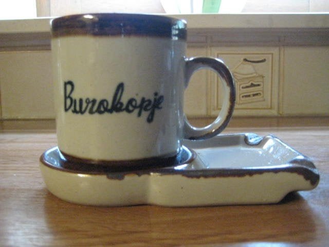 Koffiemok – Buro kopje, Overige merken, Vintage, Zo goed als nieuw, Aardewerk