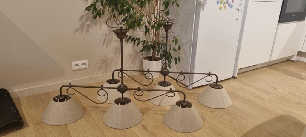 2 beige hanglampen Marckdael, Ophalen, Zo goed als nieuw