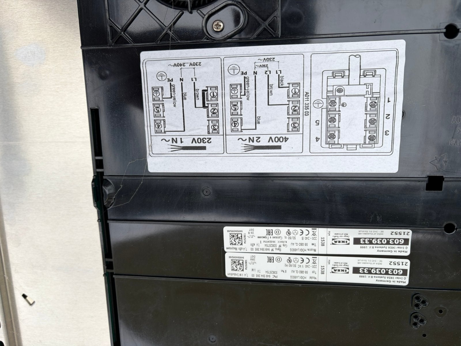 cuisinière à induction IKEA, Classe énergétique A ou plus économe, 4 zones de cuisson, Encastré, Enlèvement
