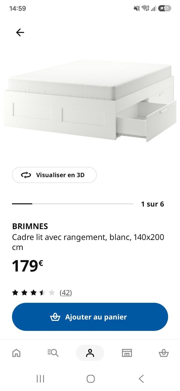 lit ikea, Enlèvement, Blanc