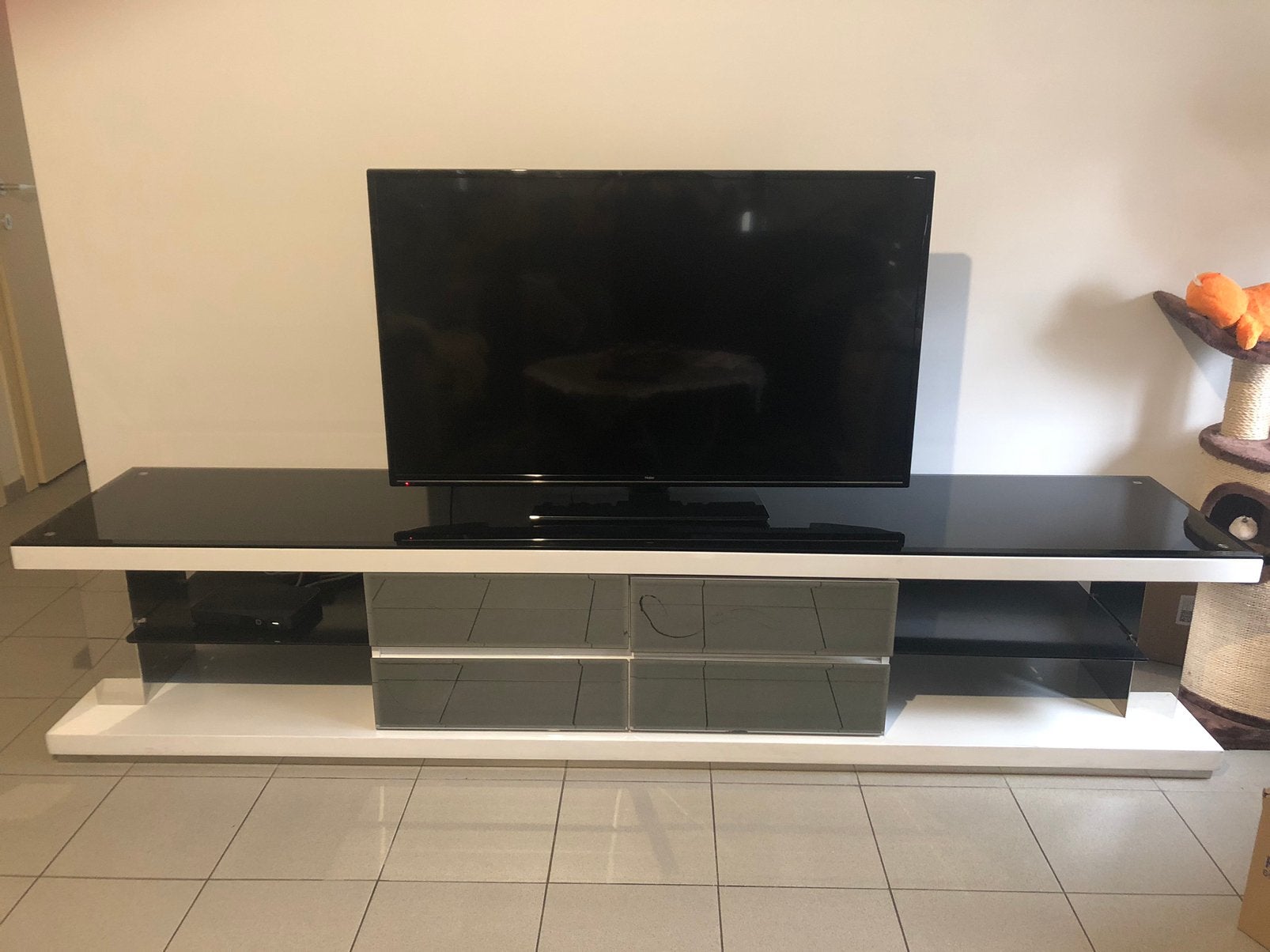 Hoogglans tv- meubel, Maison & Meubles, 25 à 50 cm, 200 cm ou plus, Moins de 100 cm, Autres essences de bois