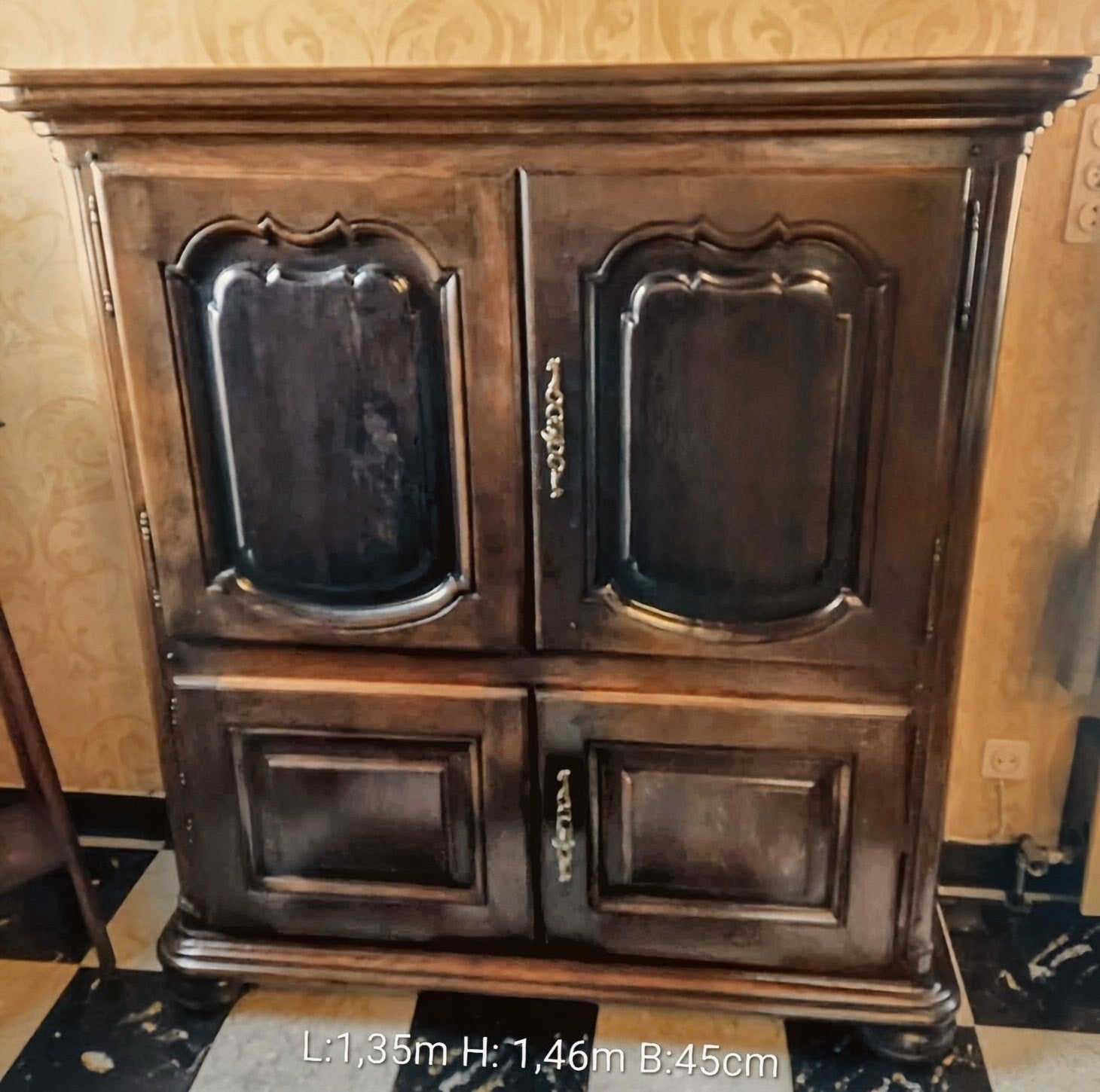 volle eiken kast, Ophalen