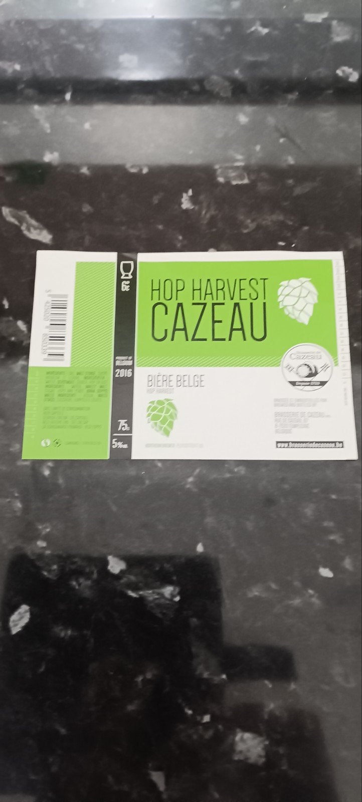 bieretiket hop harvest br de Cazeau Templeuve, Enlèvement ou Envoi