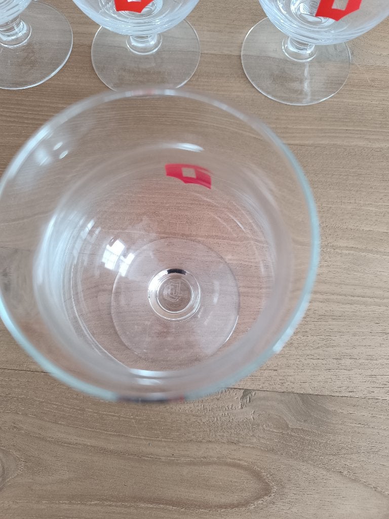 6 splinternieuwe DUVEL glazen met de rode D, Verzamelen, Ophalen of Verzenden, Nieuw, Glas of Glazen, Duvel