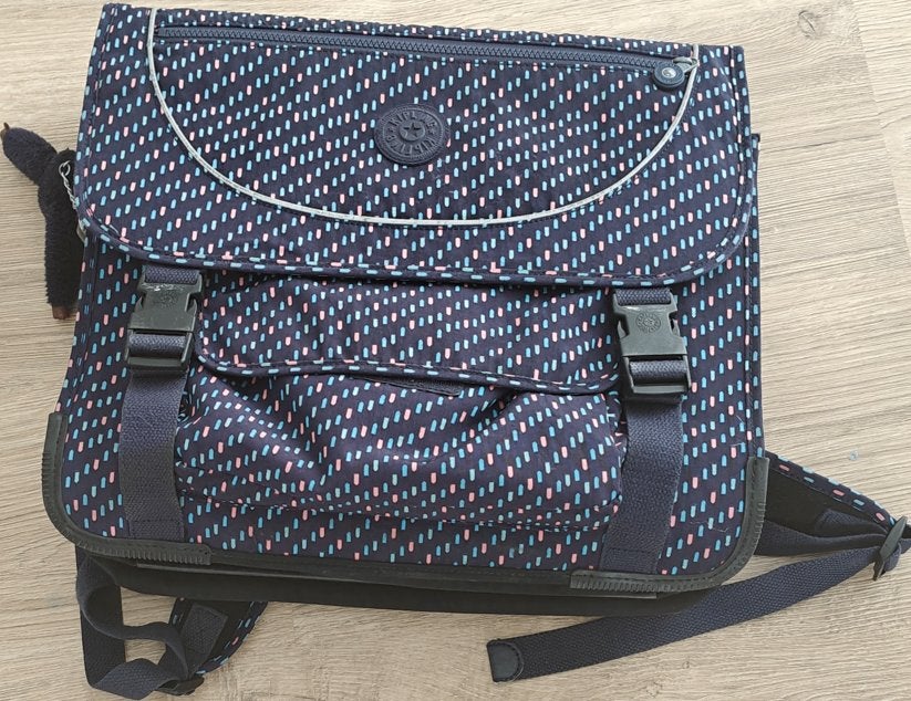 Kipling boekentas blauw, Bijoux, Sacs & Beauté, Sacs | Cartables, 30 à 40 cm, Comme neuf, Enlèvement, Bleu