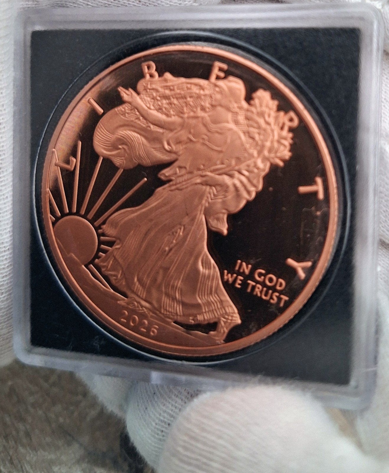 Pièce de collection de 1 oz en cuivre - Walking Liberty, Enlèvement ou Envoi
