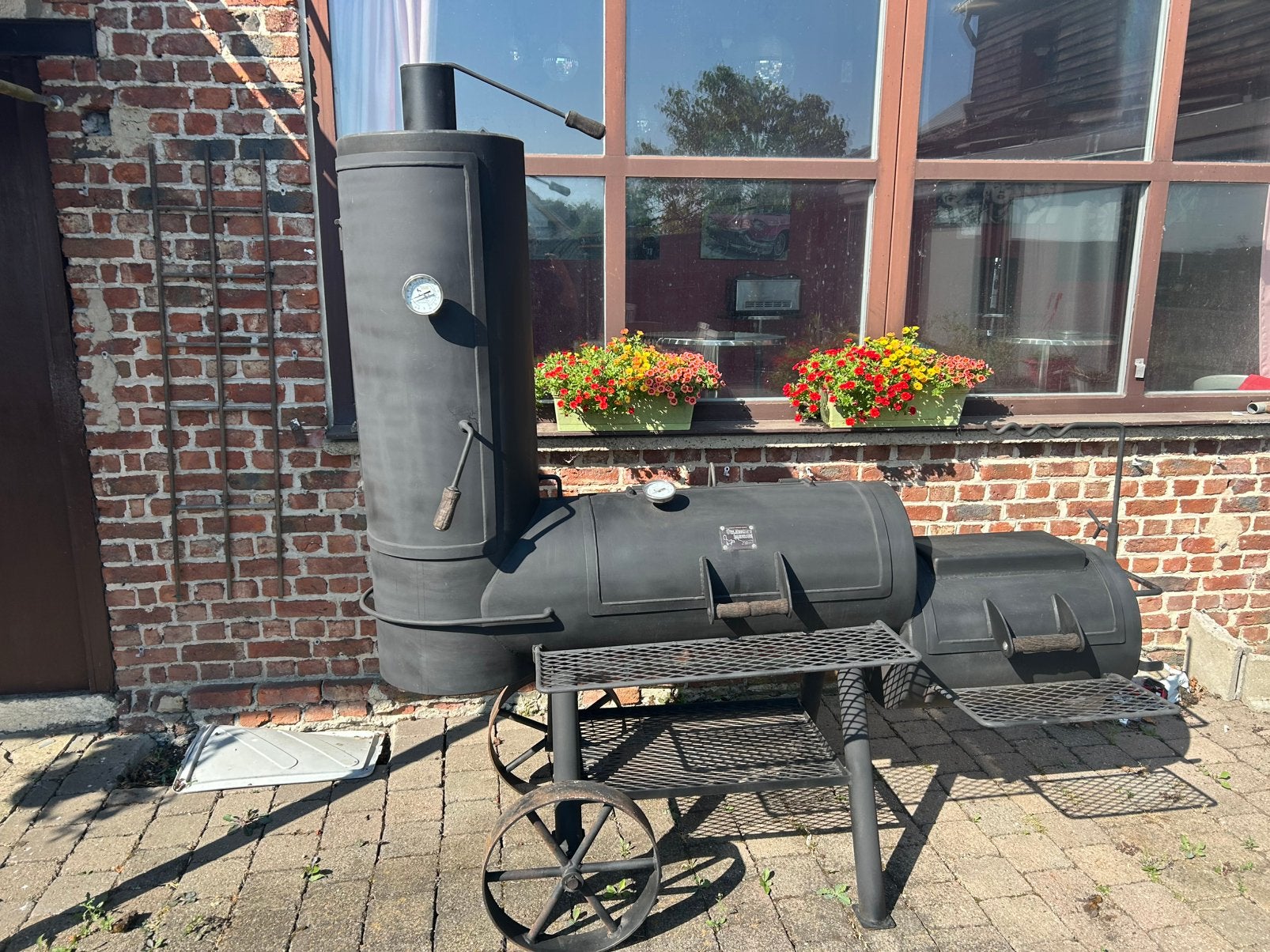 Authentieke Oklahoma Special Chuckwagon 16" rookbarbecue, Ophalen, Gebruikt