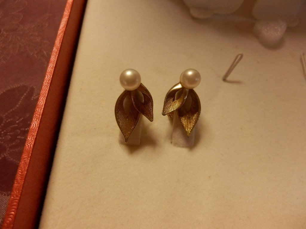 (1) - boucles d'oreille femme dorée fantaisie, Ophalen of Verzenden, Zo goed als nieuw, Goud, Knopjes of Stekers