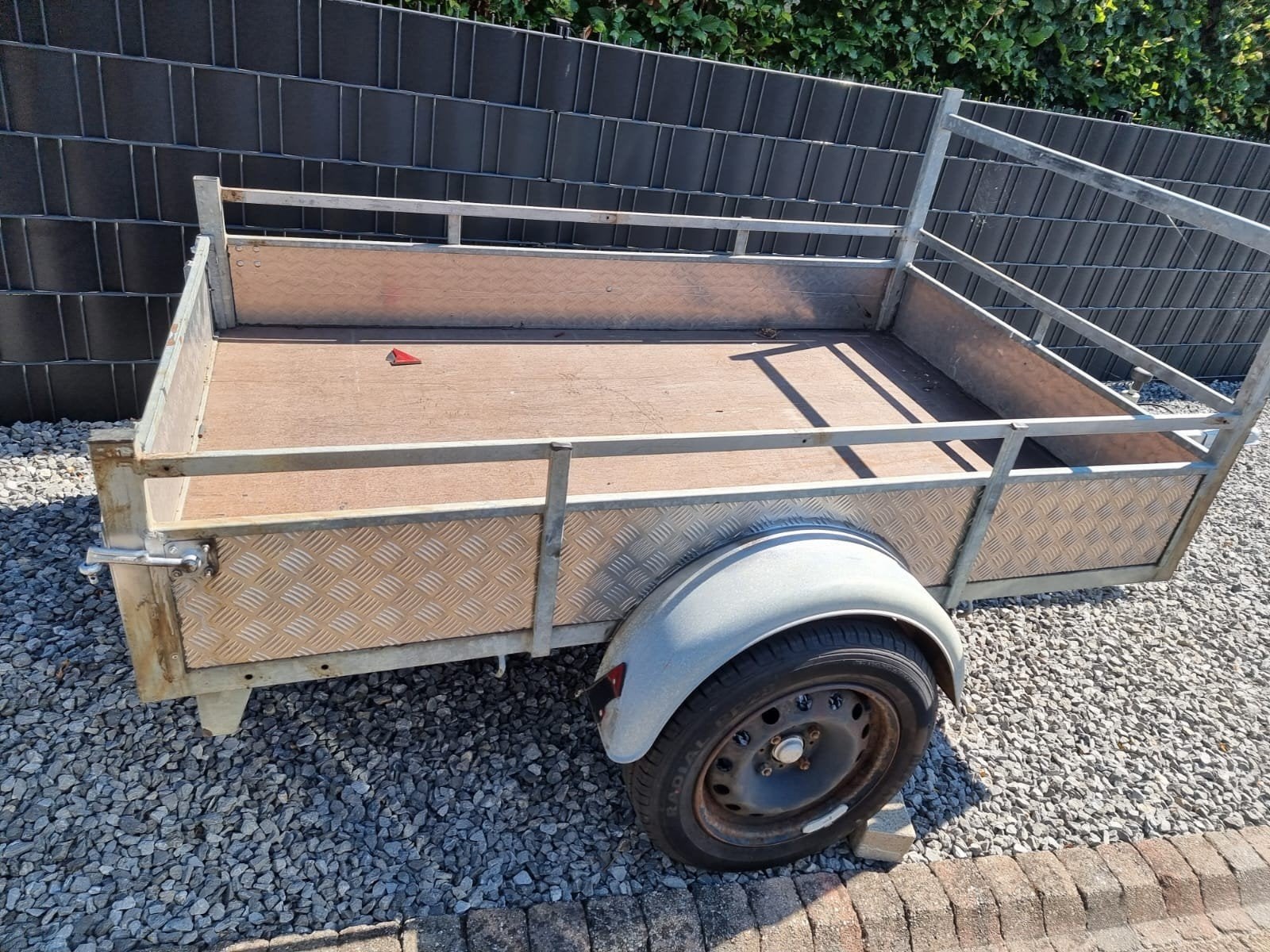 Aanhanger remork 1,25x 2,0 mtr, Ophalen, Gebruikt