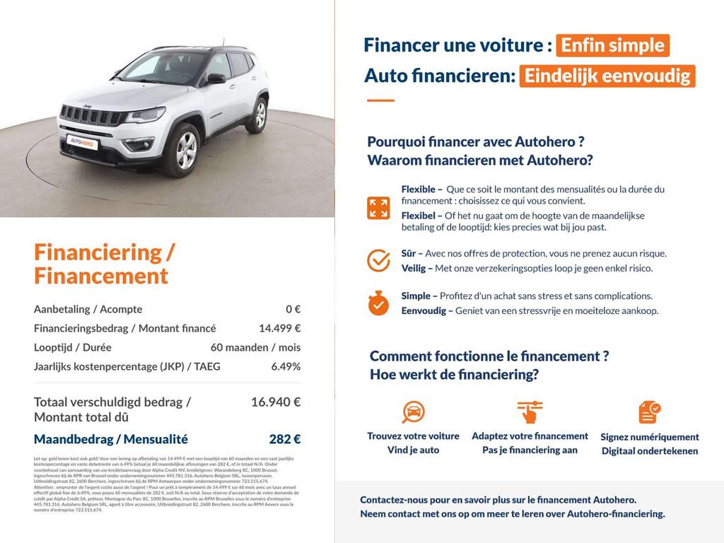Jeep Compass 1.3 T-GDi S FWD (année de construction 2020), Autos, Jeep, Cuir, Achat, 1505 kg, Noir