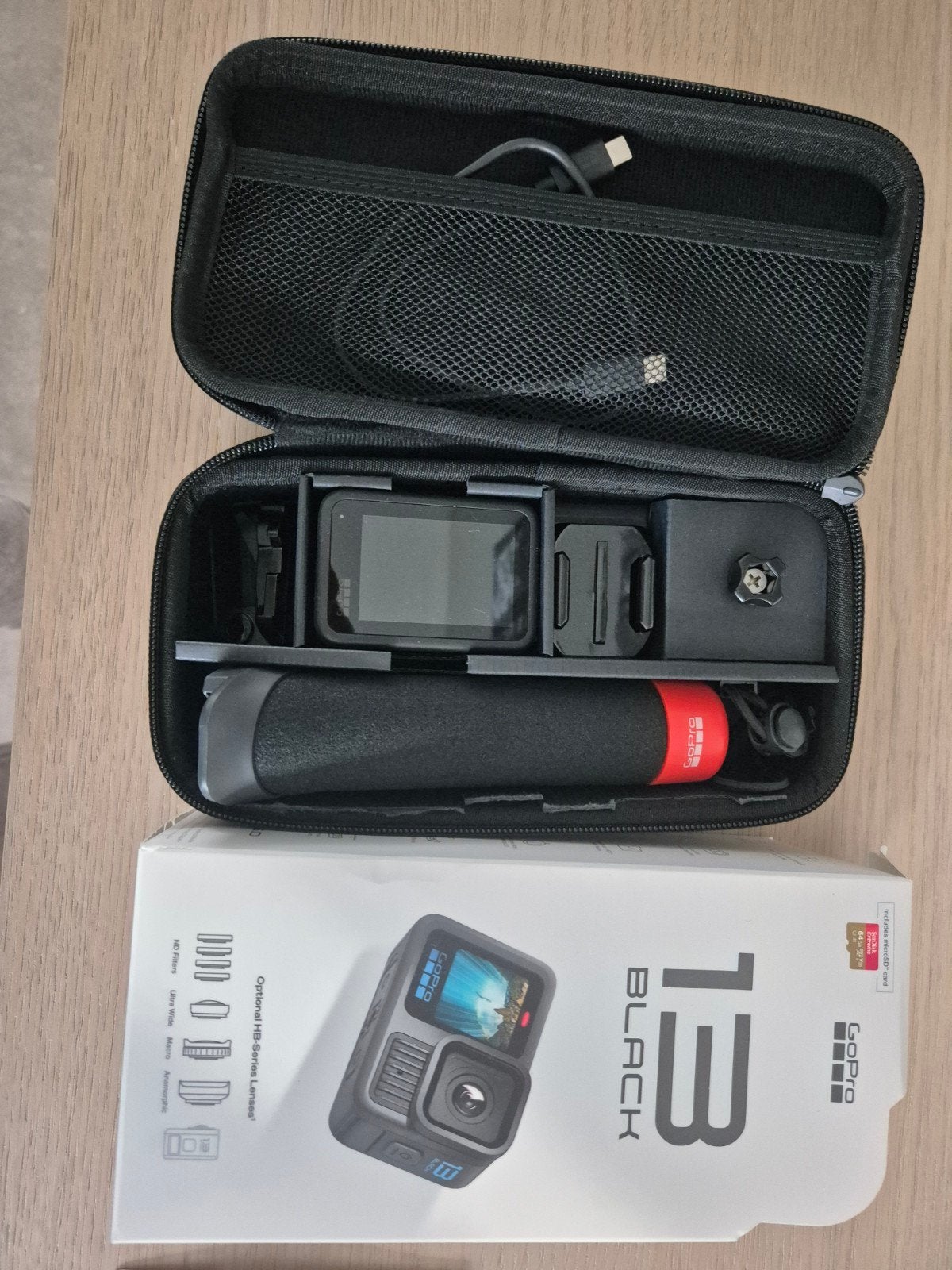 GoPro HERO13 Black + The Handler + 64GB SanDisk | 1x gebruik, TV, Hi-fi & Vidéo, Enlèvement ou Envoi