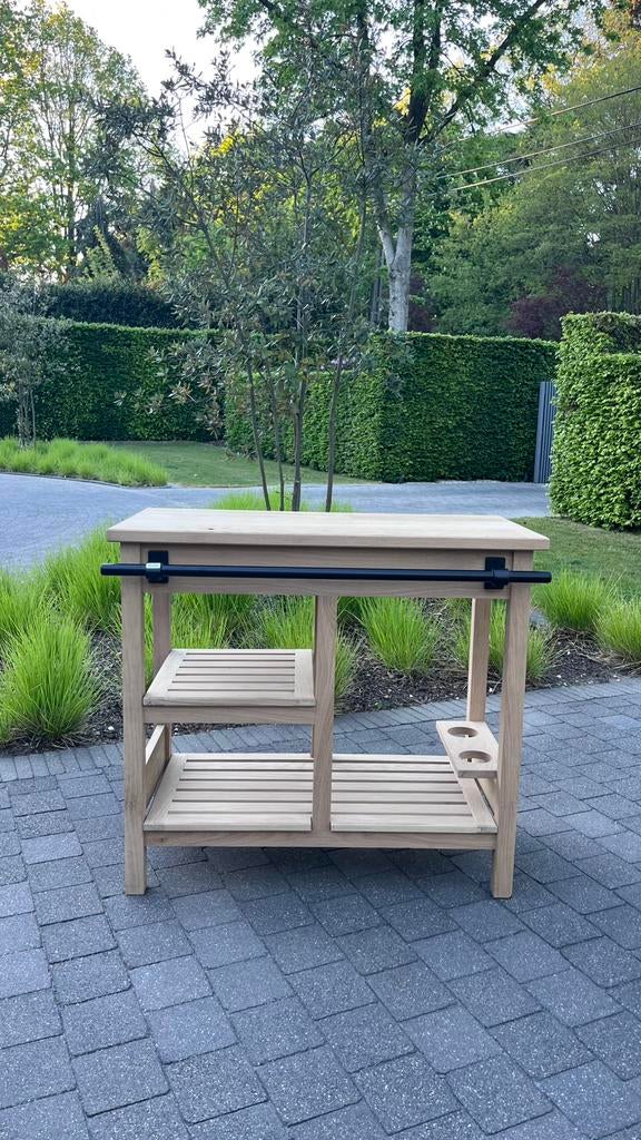Bbq bijzettafel in licht eik, Ophalen, Nieuw