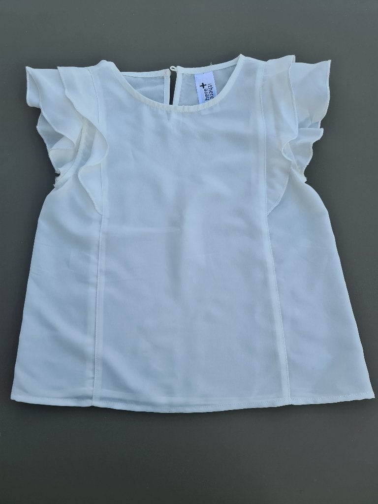 wit shirt, topje, CA, 128, Kinderen en Baby's, Kinderkleding | Maat 128, Ophalen, Zo goed als nieuw