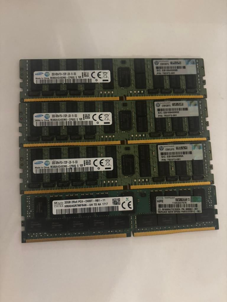4 RAM 32GB DDR4 ECC – 128GB total, Ophalen, Zo goed als nieuw, DDR4, Server