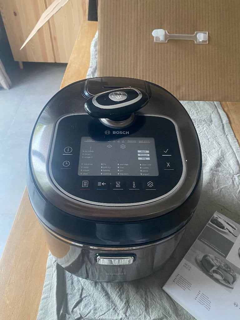 Autocook Bosch pro induction MUC88B68, Elektronische apparatuur, Kookplaten, Ophalen, Zo goed als nieuw, Vrijstaand, Inductie