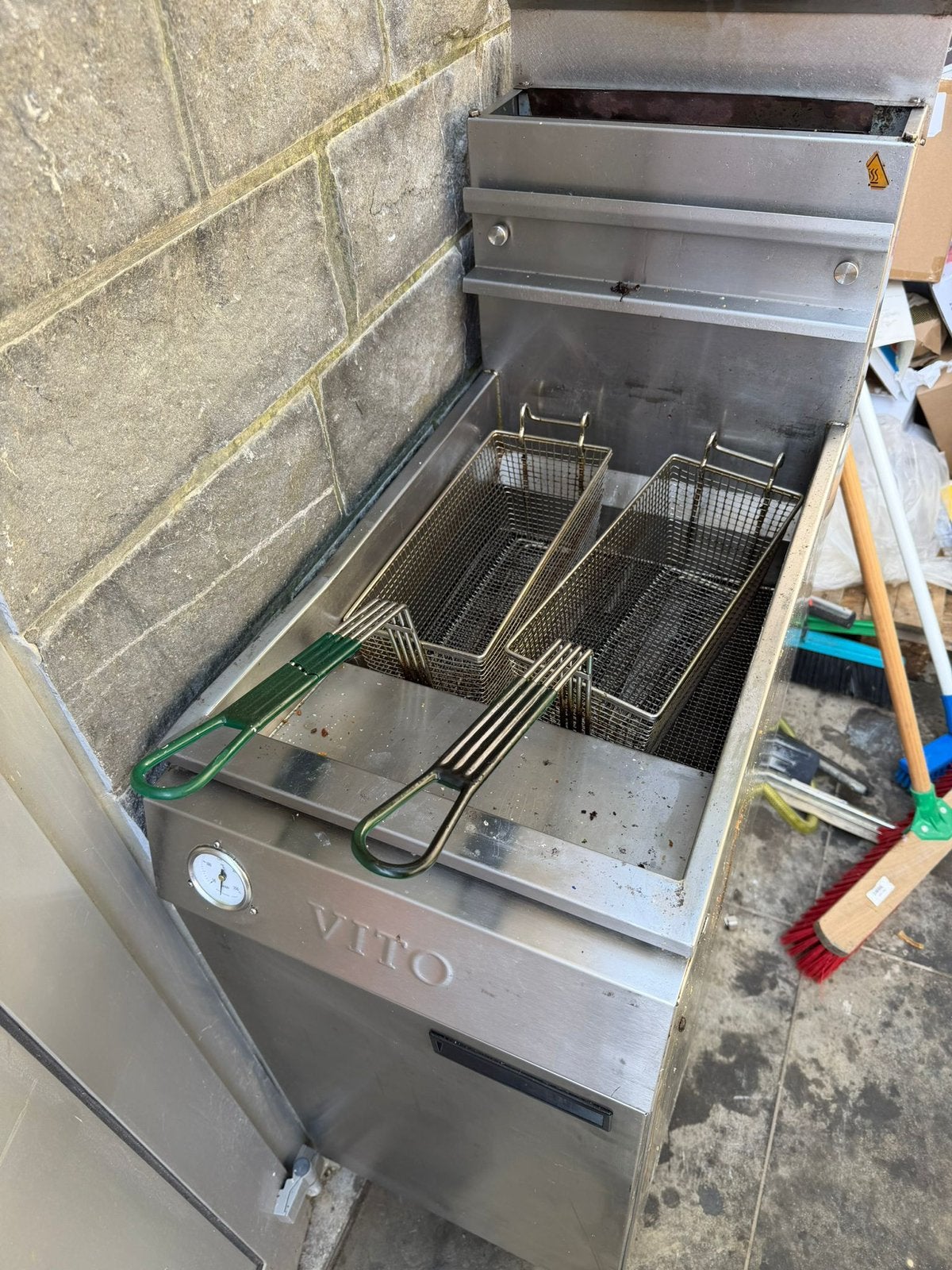 Industriele friteuse op gas, Ophalen, Gebruikt, Fornuis, Frituur en Grillen