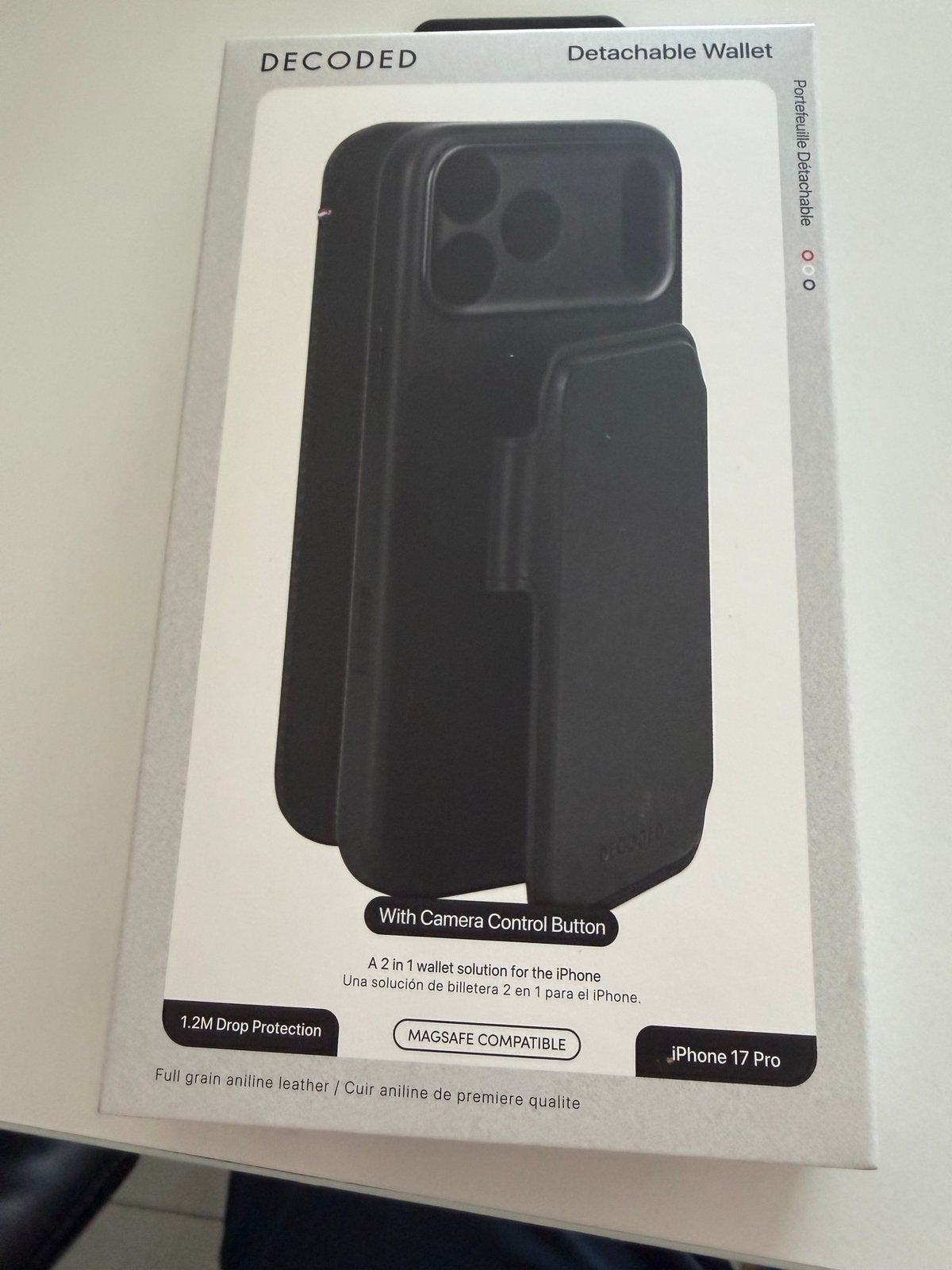 DECODED DETACHABLE WALLET VOOR IPHONE 17 PRO, Télécoms, Téléphonie mobile | Housses, Coques & Façades | Apple iPhone, Enlèvement