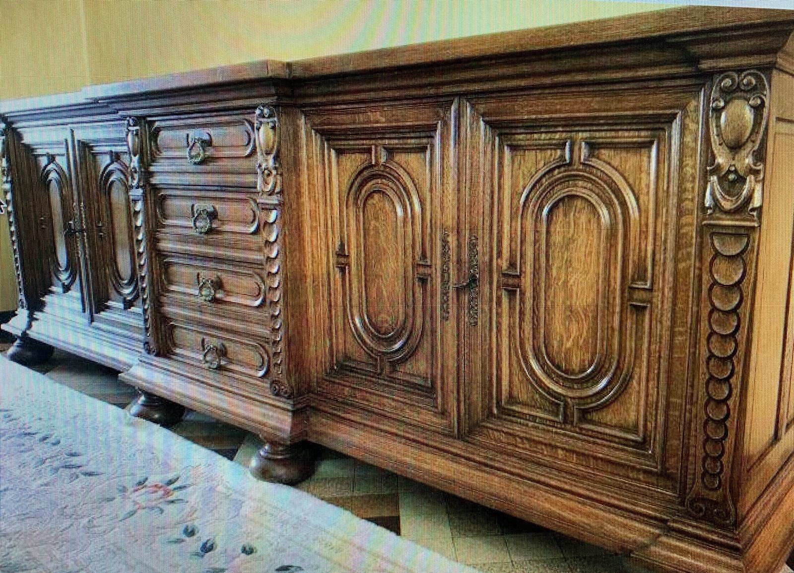 Ensemble  de meubles en chêne fait main.Commode et armoire, Antiquités & Art, Enlèvement