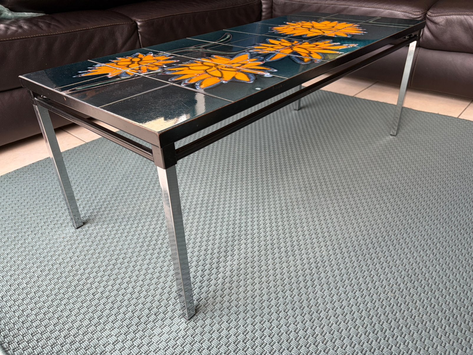 Vintage salontafel keramiek, Ophalen, Gebruikt