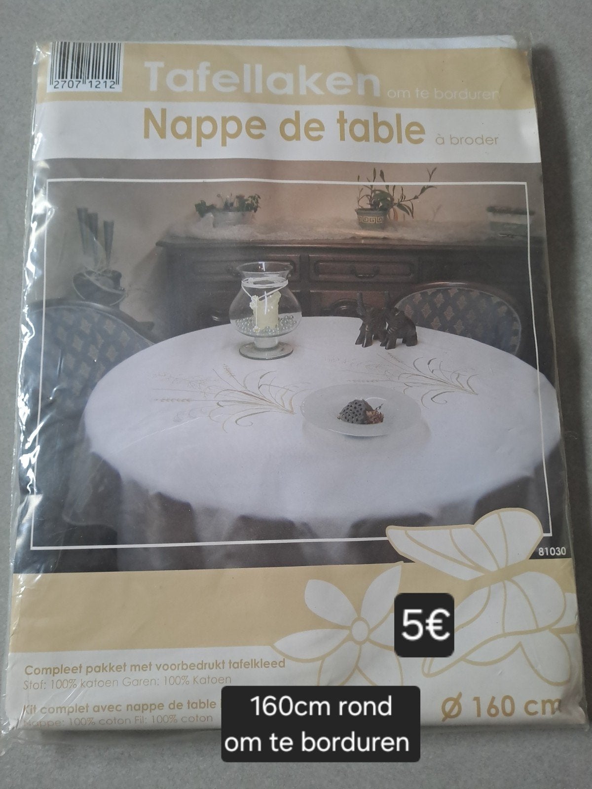 Tafelkleed om te borduren, Maison & Meubles, Nappes, Enlèvement ou Envoi, Neuf, Autour de, Intérieur