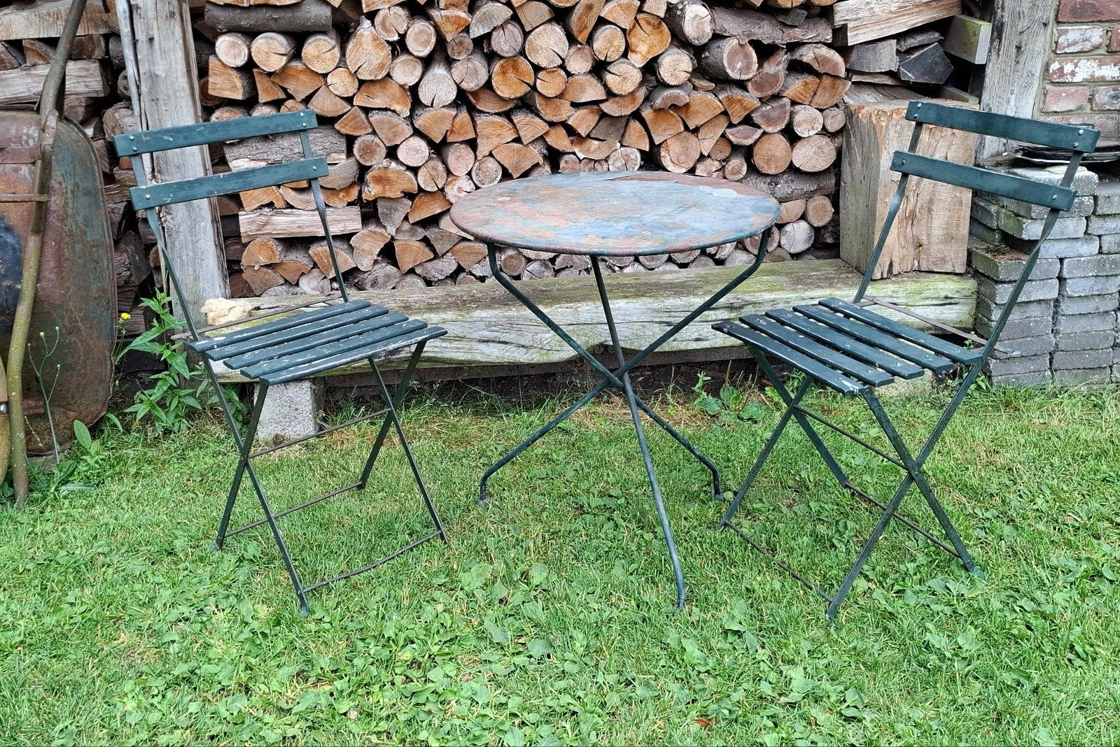 Brocante bistroset, Tuin en Terras, Gras en Kunstgras, Ophalen