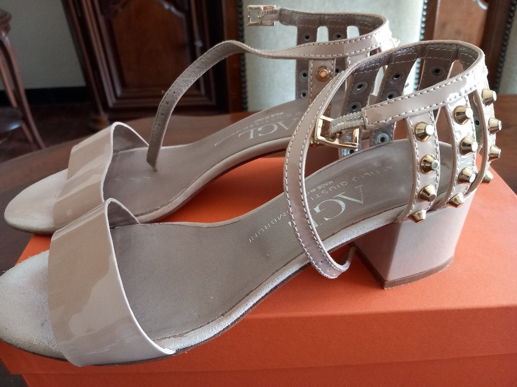 feestelijke sandalen, Kleding | Dames, Ophalen, Beige, AGL, Sandalen of Muiltjes