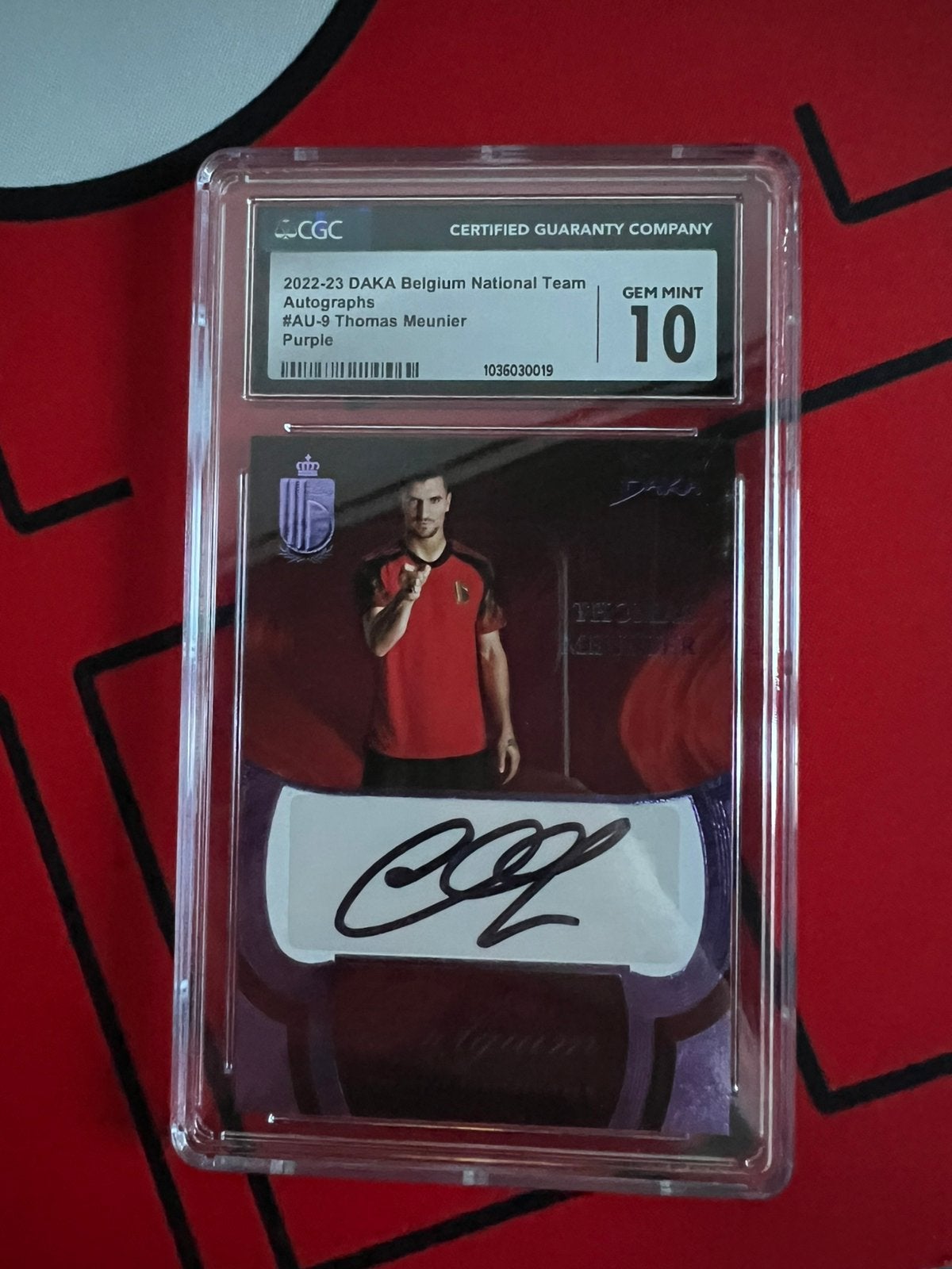 Graded football card Belgium - thomas meunier - autograph, Verzenden, Zo goed als nieuw