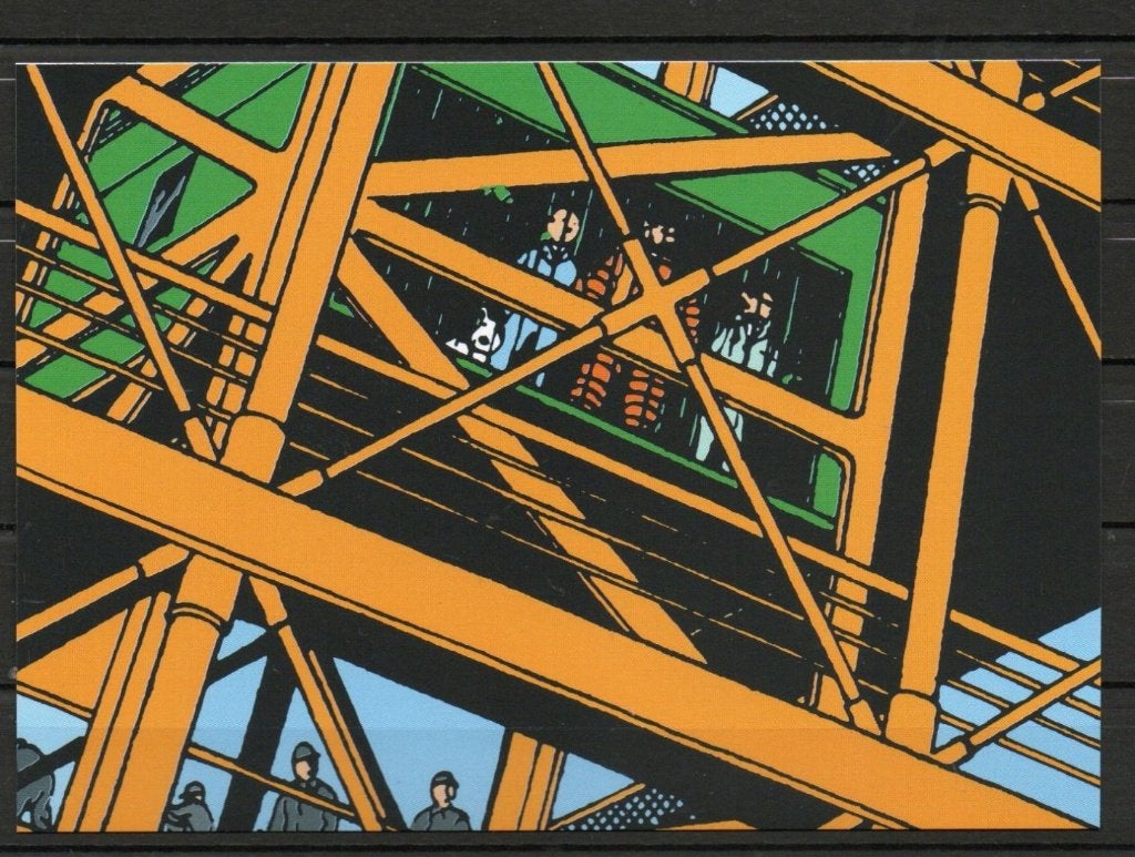 Carte postale : Hergé : Tintin - On a Marché sur la Lune, Enlèvement