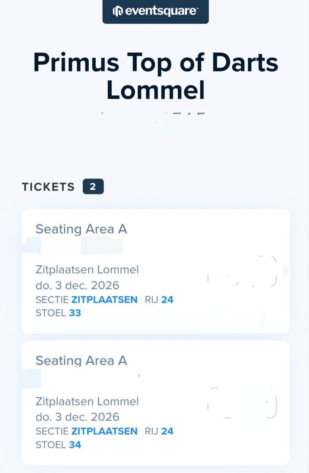 2 tickets top off darts lommel, Tickets en Kaartjes, Kortingen en Cadeaubonnen, Twee personen, Overige soorten, Overige typen