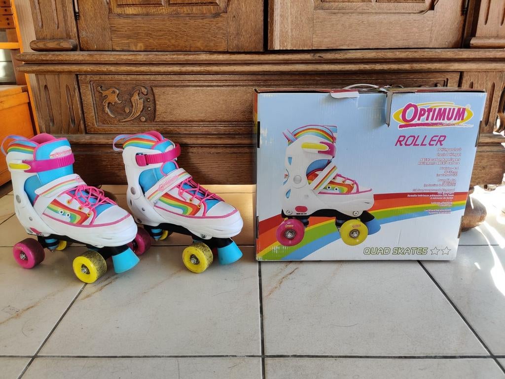 Optimum rolschaatsen regenboog, Ophalen