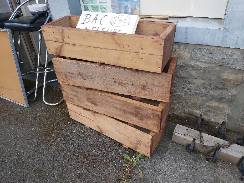 Grand Bac a Fleurs Très solide bois 4 quarts traiter BIO., Jardin & Terrasse, Moins de 30 cm, Comme neuf, Enlèvement, Intérieur