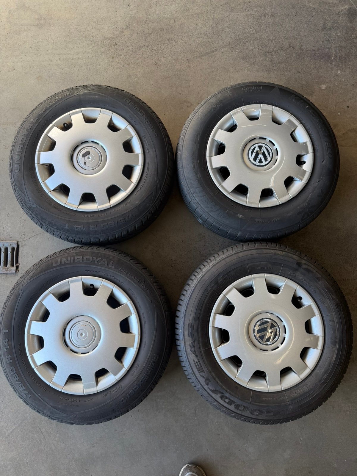4x 5x100 175/80R14, 14 pouces, Pneus et Jantes, 175 mm, Véhicule de tourisme