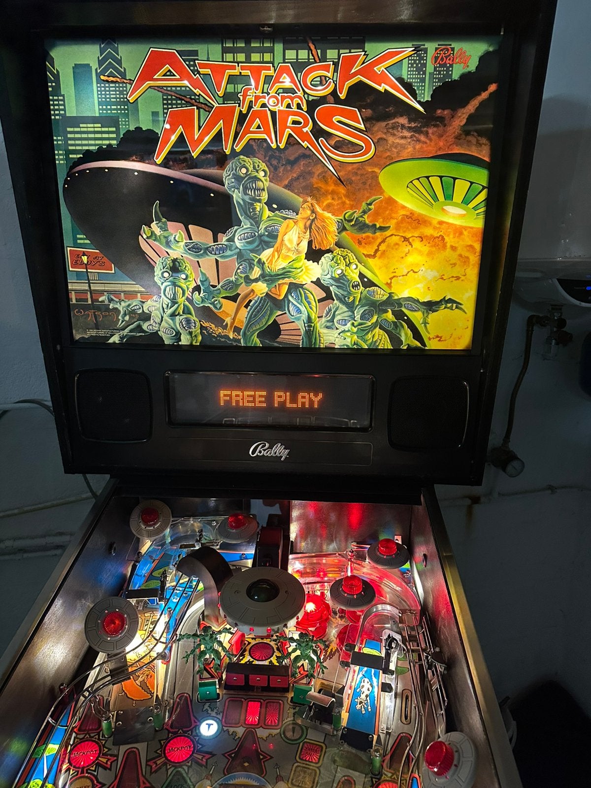 Joli flipper original Attack From Mars, Collections, Bally, Flipper (jeu), Enlèvement, Imprimante matricielle