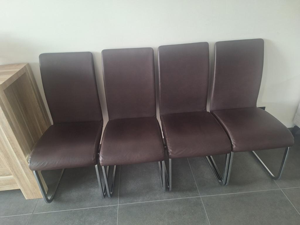 Stoelen, Huis en Inrichting, Stoelen, Ophalen, Gebruikt, Bruin, Vier