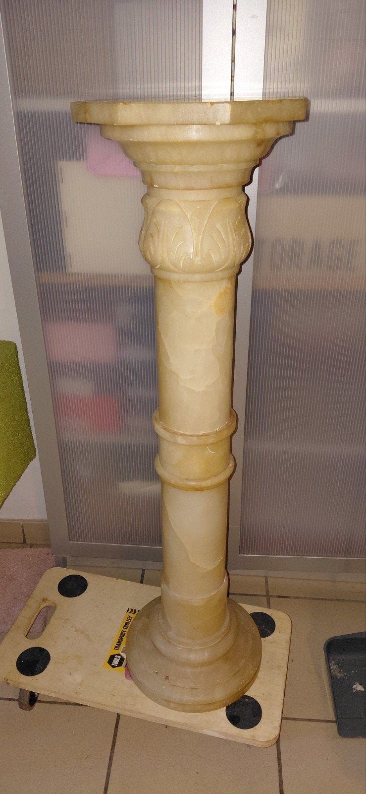 marmeren pilaar, Ophalen, Gebruikt