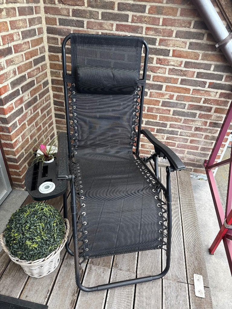 Verstelbare inklapbare Ligstoel, Tuin en Terras, Ophalen, Zo goed als nieuw, Inklapbaar