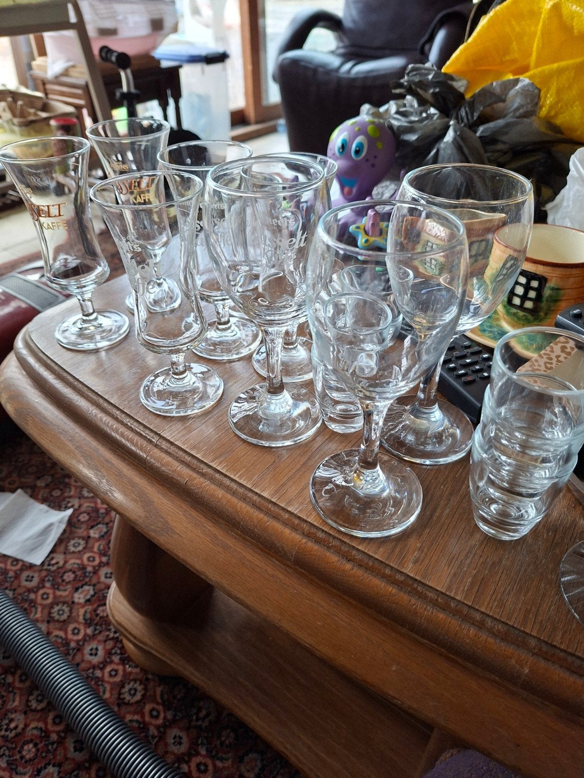 Drinkglazen, Ophalen
