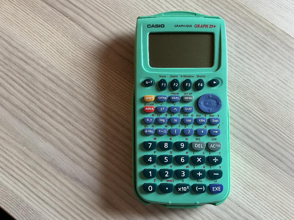 Casio Graph 25+ Grafische Rekenmachine – Groen, Ophalen, Grafische rekenmachine