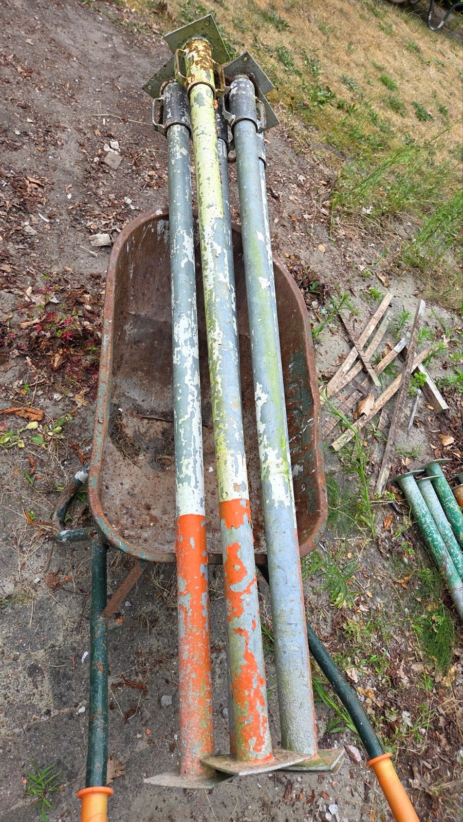 schoren / stempels gegalvaniseerd 1m60 - 2m90, Doe-het-zelf en Bouw, Ophalen