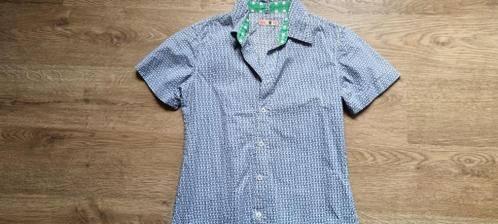 blauw met wit hemd korte mouwen CKS maat 152, Cks, Overhemd of Blouse, Ophalen of Verzenden, Zo goed als nieuw
