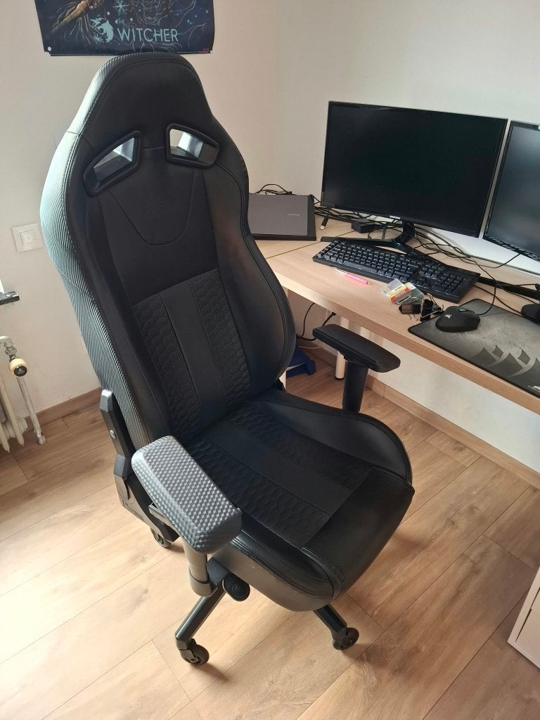 Corsair T2 Gaming chair, Ophalen, Gebruikt, Zwart, Ergonomisch