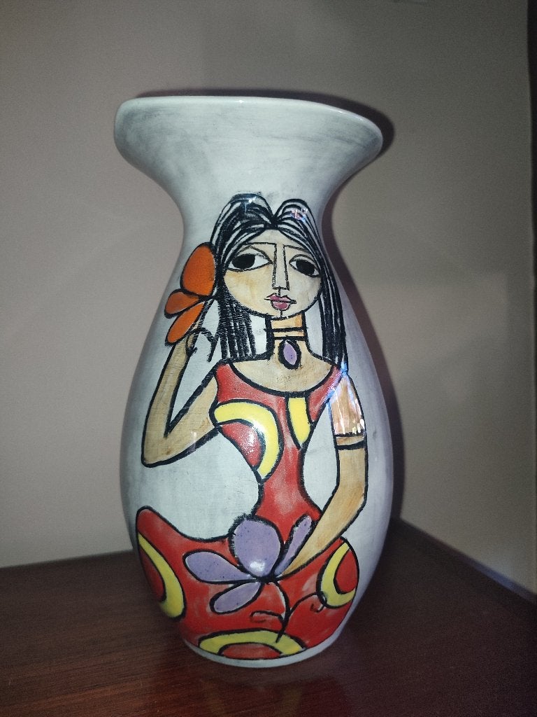 Vintage Italiaanse vaas - Desimone stijl, Antiek en Kunst, Ophalen of Verzenden