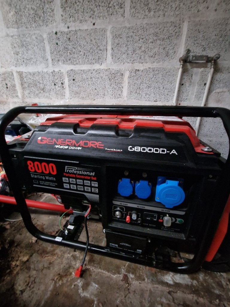 Groupe électrogène GENERMORE 8000W (Moteur Loncin) - NEUF, Enlèvement