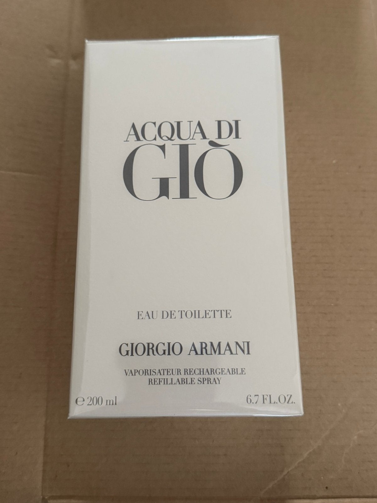 Aqua di Gio Armani parfum, Ophalen, Nieuw