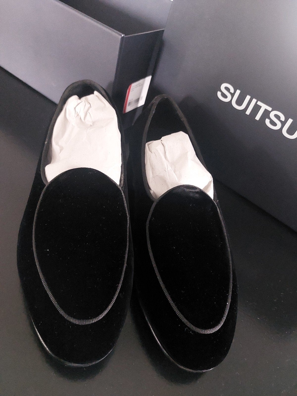 Suitsupply tuxedo slip-on maat 39, Kleding | Heren, Loafers, Zwart, Nieuw, Ophalen of Verzenden