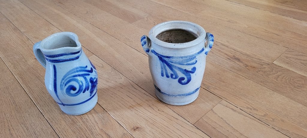 cruches en pierre, style bleu de Delft, Enlèvement